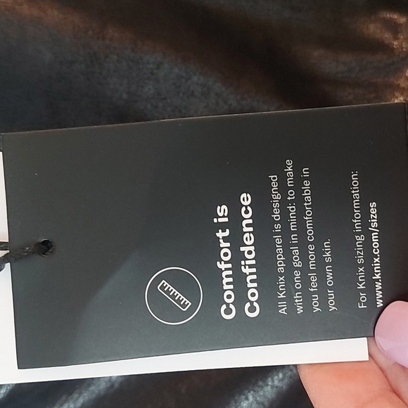 NWT Knix Your Birds Papaya Sculpt Leggings Faux Leather Black Size Large - Picture 6 of 9